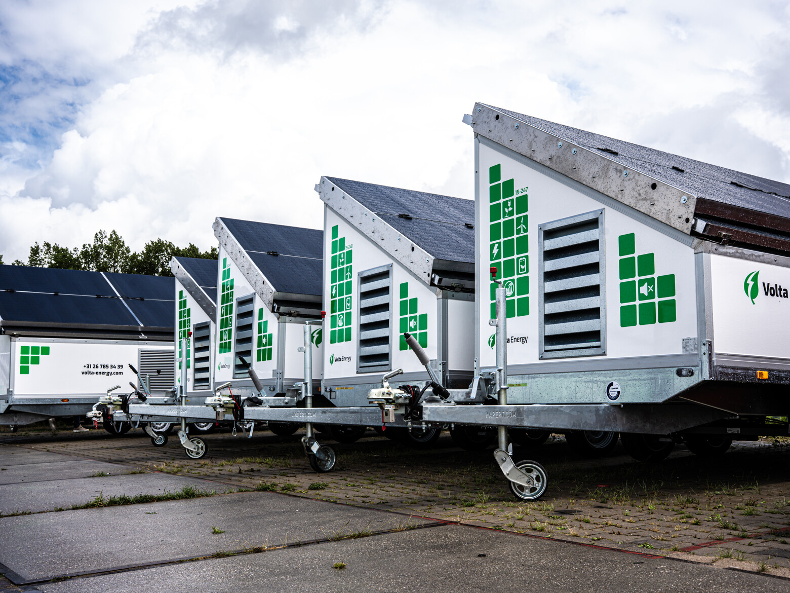 Nieuwe zonnepanelen line up