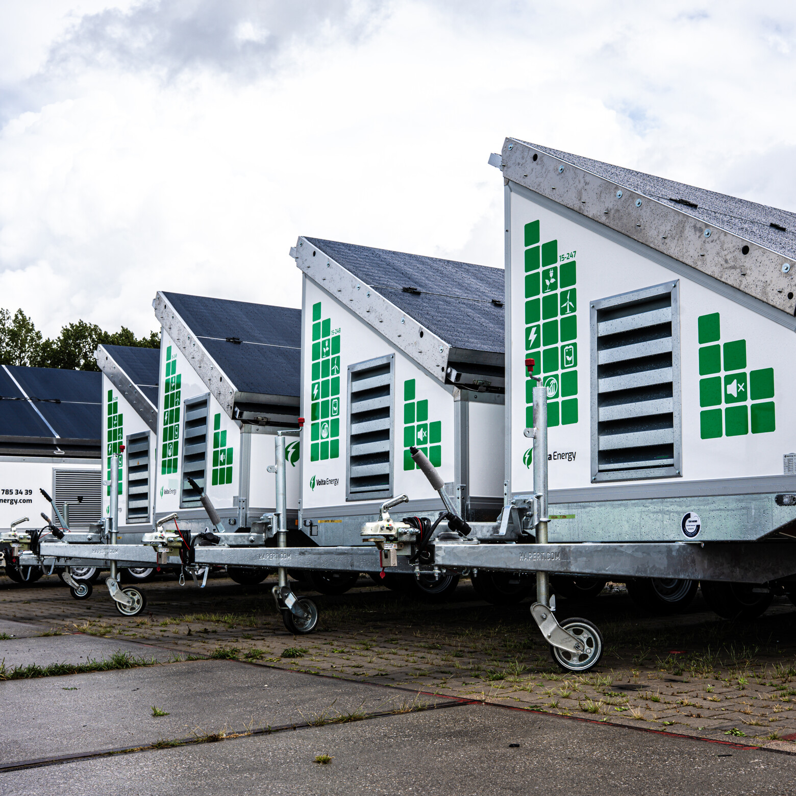Nieuwe zonnepanelen line up
